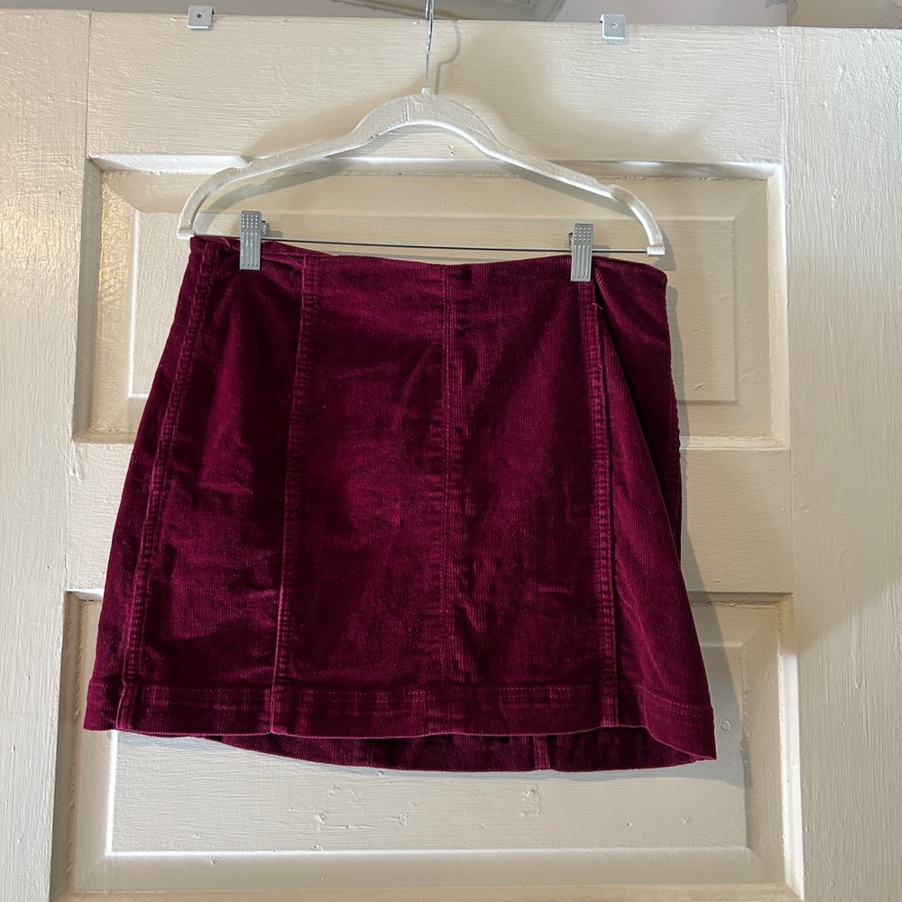 Wild Fable Red Corduroy Mini Skirt size 12